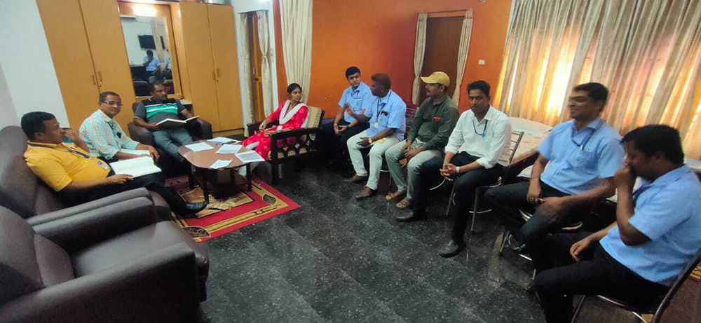 sre team members at a meeting with hr