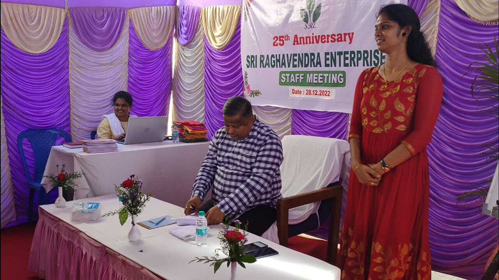 staff meeting on the occasion of 25th anniversary